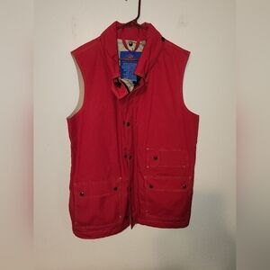 New With Tag Survivalon Red Mens Utility Vest Made In The USA Size Medium